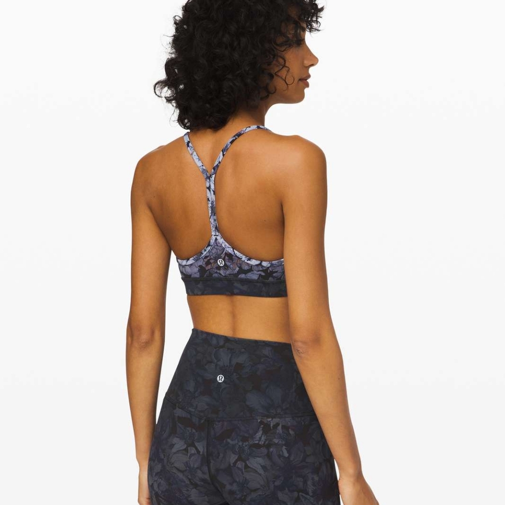 Lululemon Flow Y Bra Nulu *Light Support, B/C Cup Nightfall Blossom Multi Flow